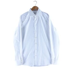 Eton Mens 17/43 Contemporary Fit White Dress Shirt Long Sleeve Spread Collar